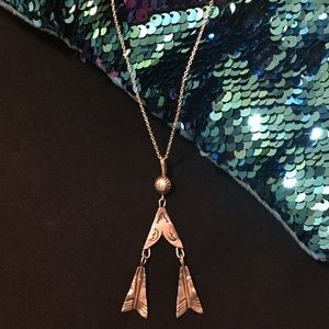 Vintage Sterling Arrowhead Pendant w movement